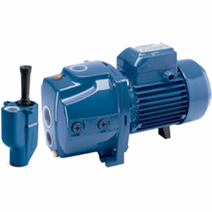 Bomba de agua aérea PEDROLLO JDW, 1HP, 220 volts, doble tubo, color azul.