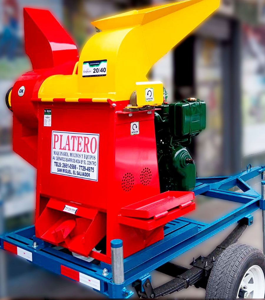 Desgranadora 20-40 CAMPESINO para maíz y maicillo, disponible en remolque o con giro a tractor.