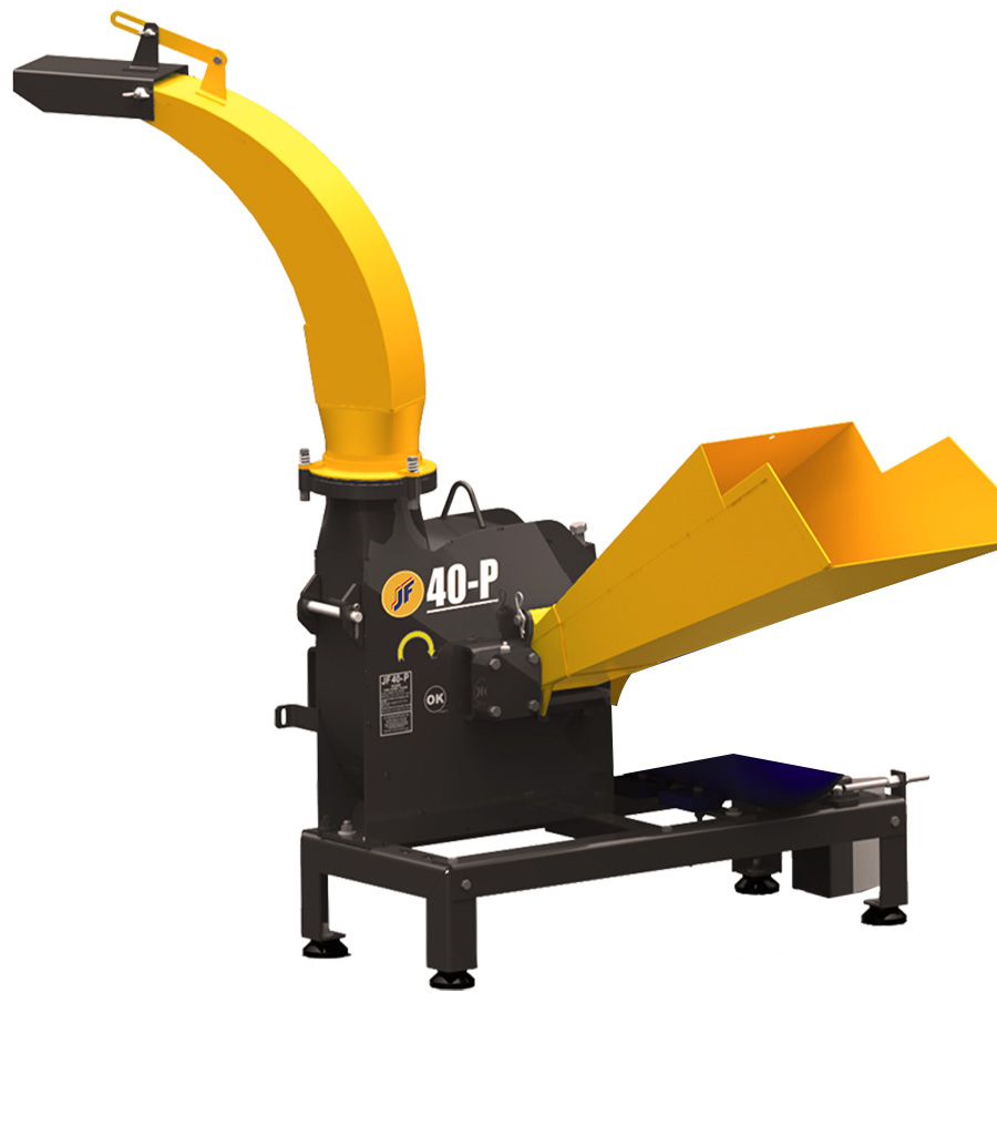 Picadora JF 40P en caballete con motor gasolina o diésel para producción agrícola en El Salvador