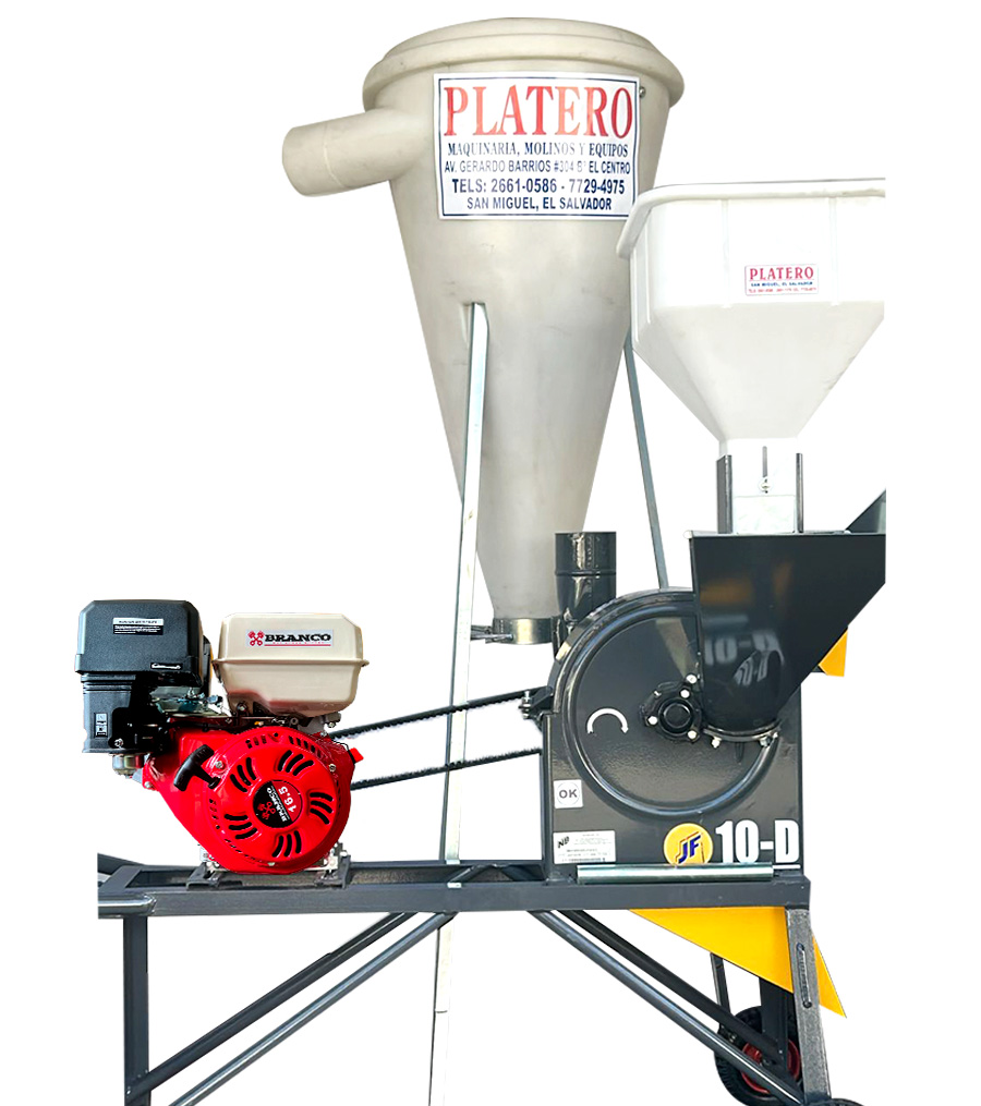 Picadora moledora JF 10D para procesamiento de forraje y granos en El Salvador